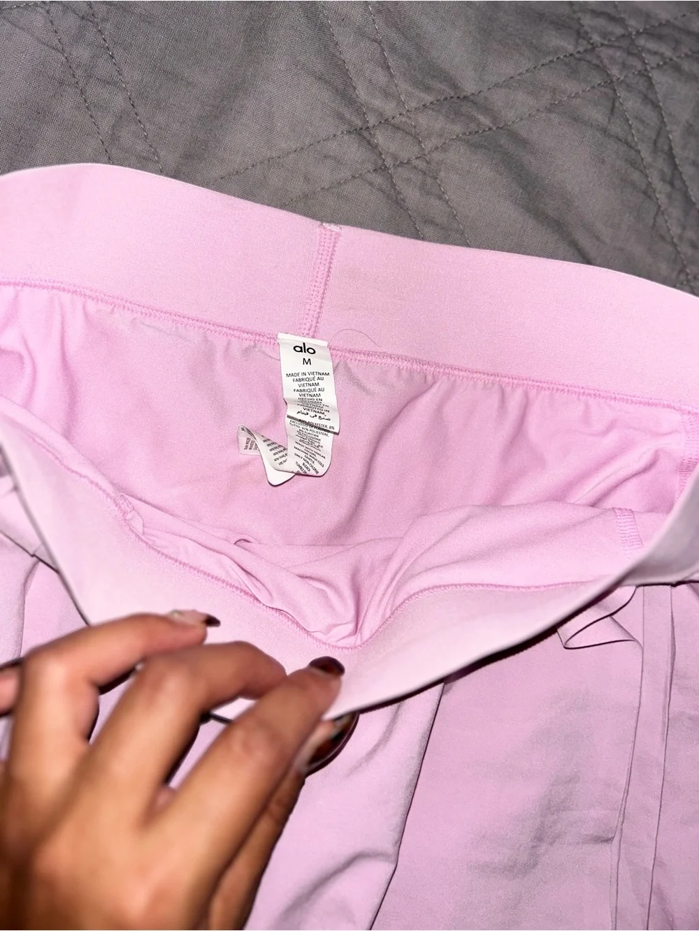 ALO Yoga women Light Pink Pleated Athletic Skort